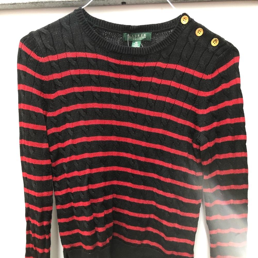 Lauren Ralph Lauren Striped Sweater Petite Small